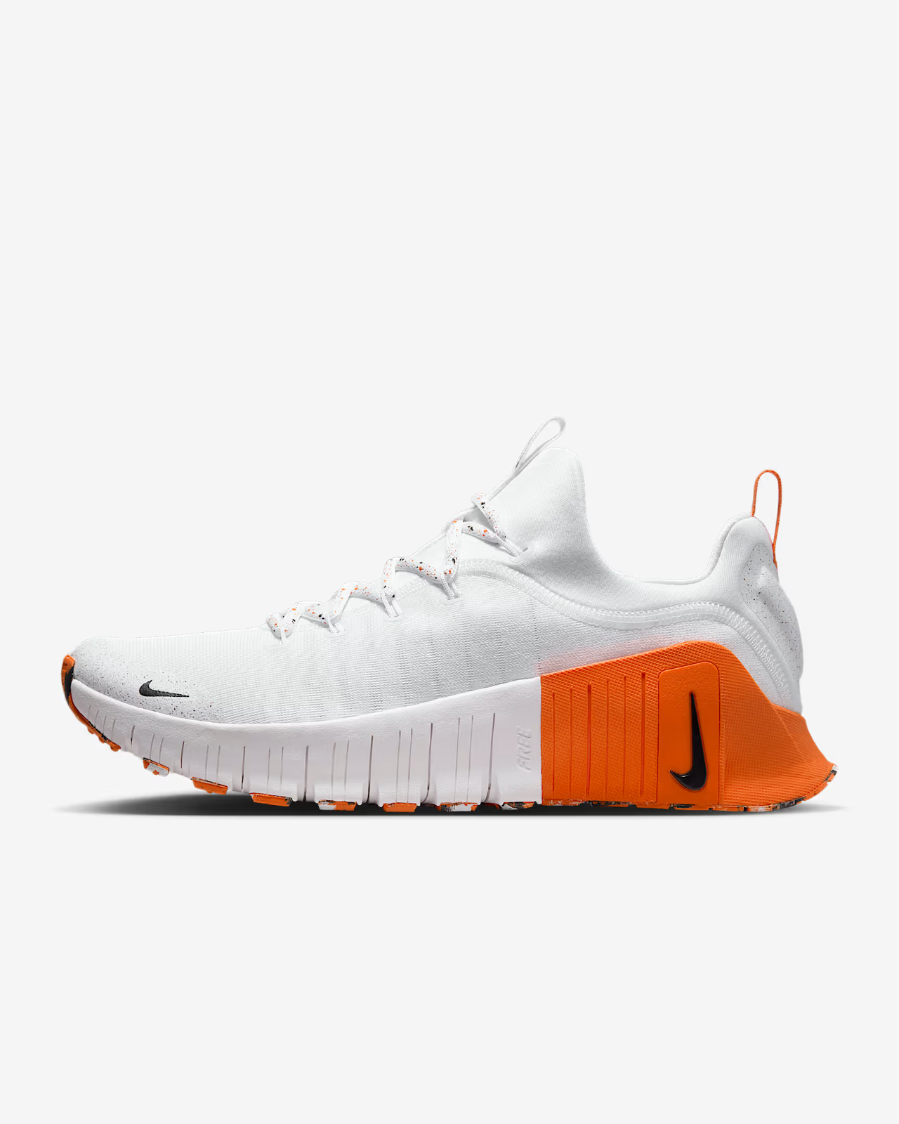 FJ7127-106 Nike Free Metcon 6 Workout Shoes White  Safety Orange Black (Men's)