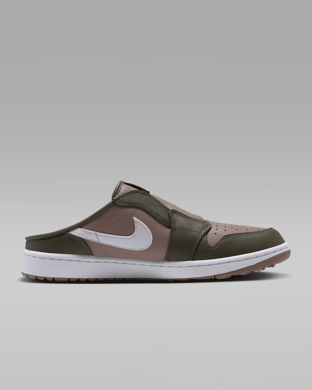 FJ1214-201 Nike Air Jordan 1 Low Golf Mule "Medium Olive/Khaki" (Men's)