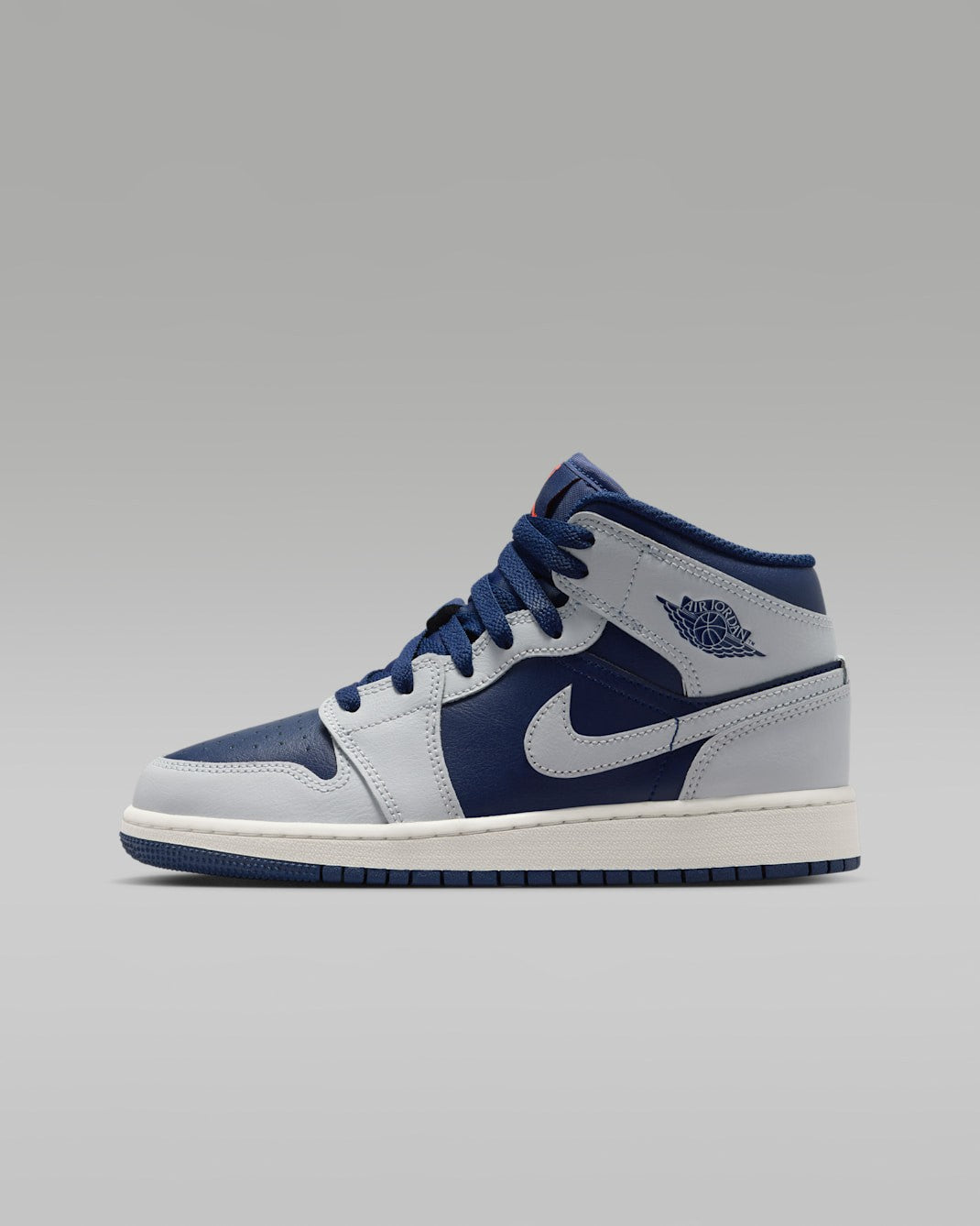 DQ8423-403 Nike GS Air Jordan 1 Mid Blue Void Summit White Hot Lava