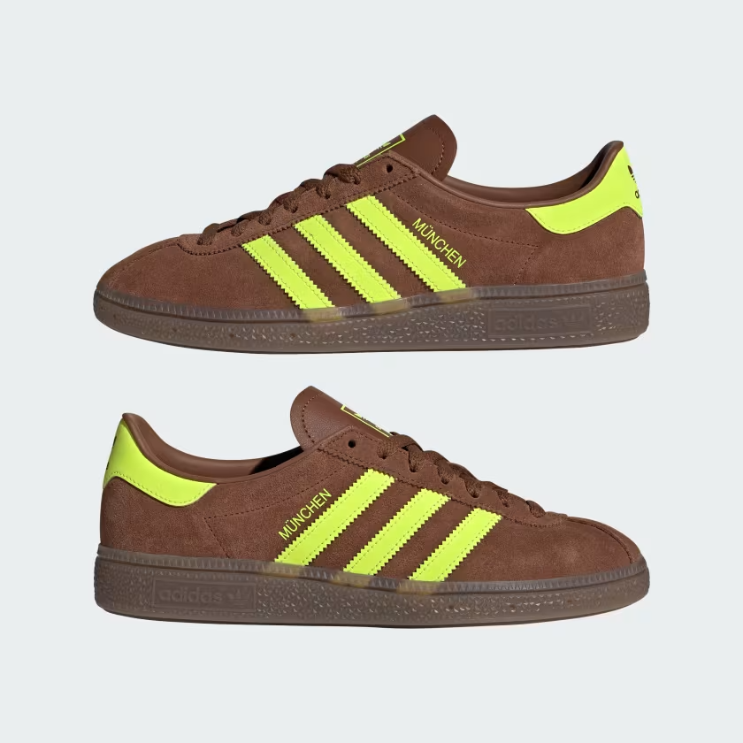 JS3996 adidas Originals Munchen Preloved Brown Solar Yellow Gum (Men's)