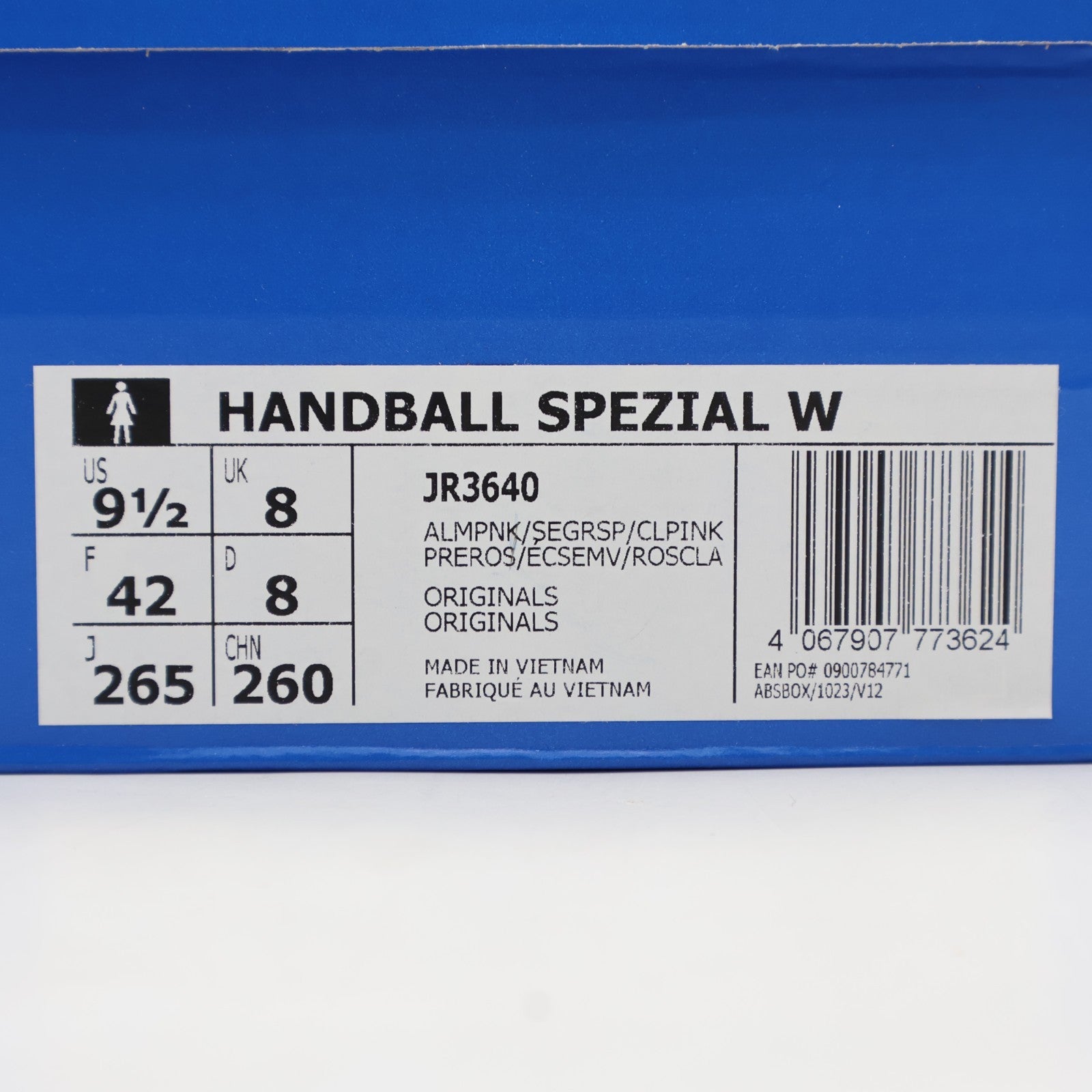JR3640 adidas Originals  Handball Spezial Almost Pink Semi Green Spark (Women's)
