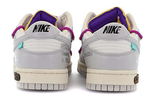 DM1602-111 OffâWhite Nike Dunk Low Lot 28 White Purple (Men's)