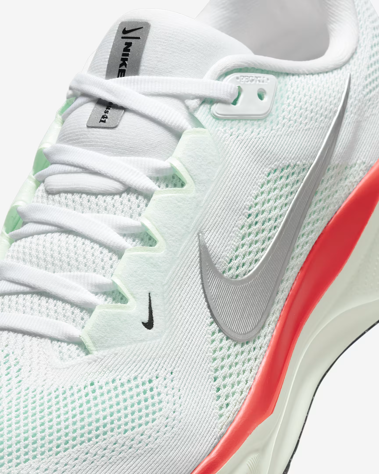 FD2722-115 Nike Pegasus 41  Road Running Shoes White Barely Green (Men's)