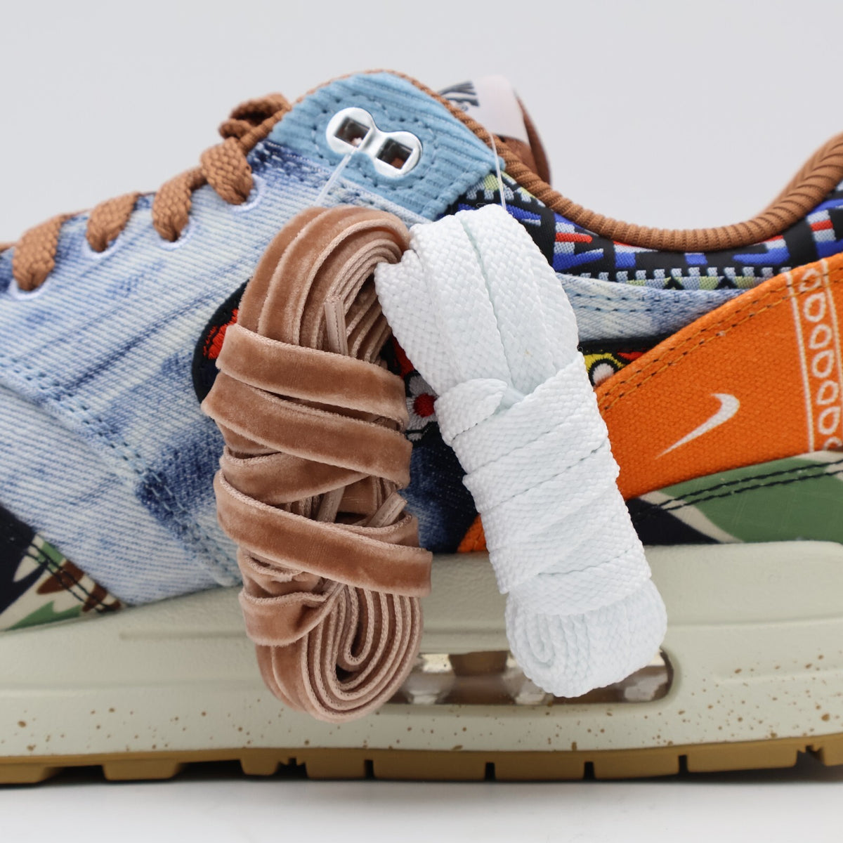 DN1803-900 Concepts Nike Air Max 1 Heavy Sail Black Worn Denim Blue Camo (Men's)