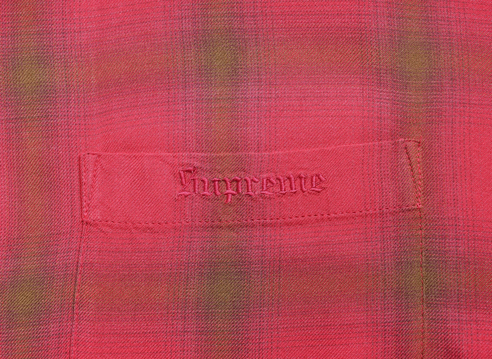 Supreme Shadow Plaid Rayon Shirt "Magenta"
