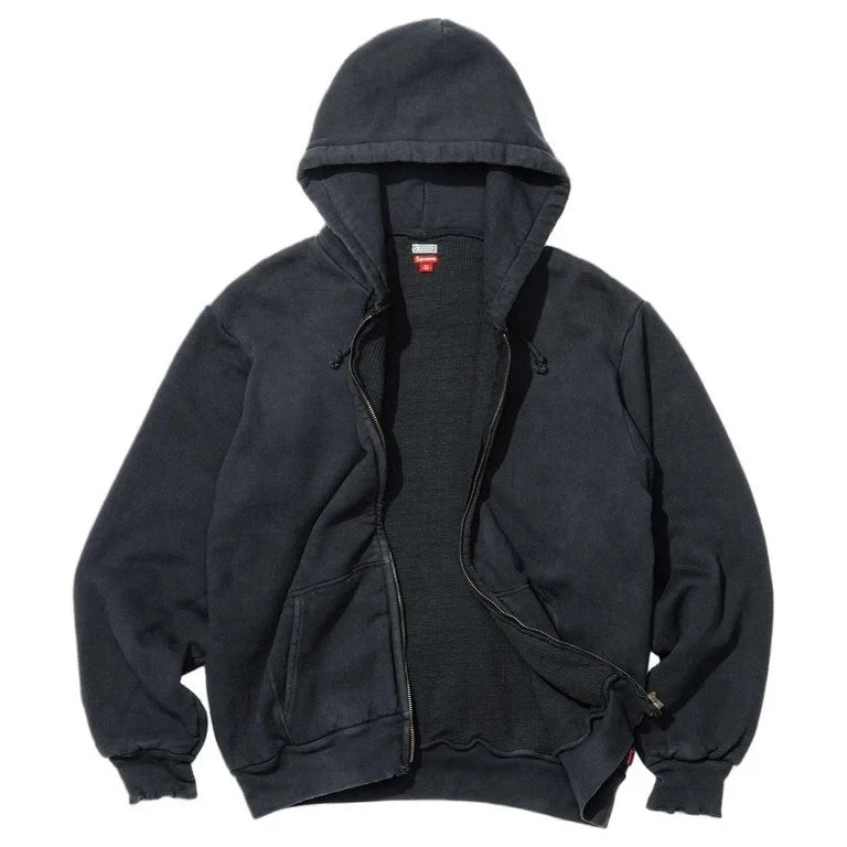 Supreme x A.PRESSE Vintage Zip Up Hooded Sweatshirt Black
