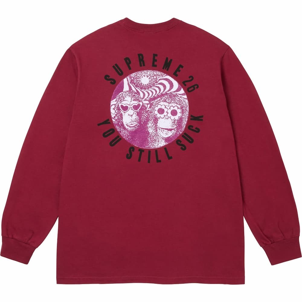 Supreme You Still S**k L/S Tee Cardinal