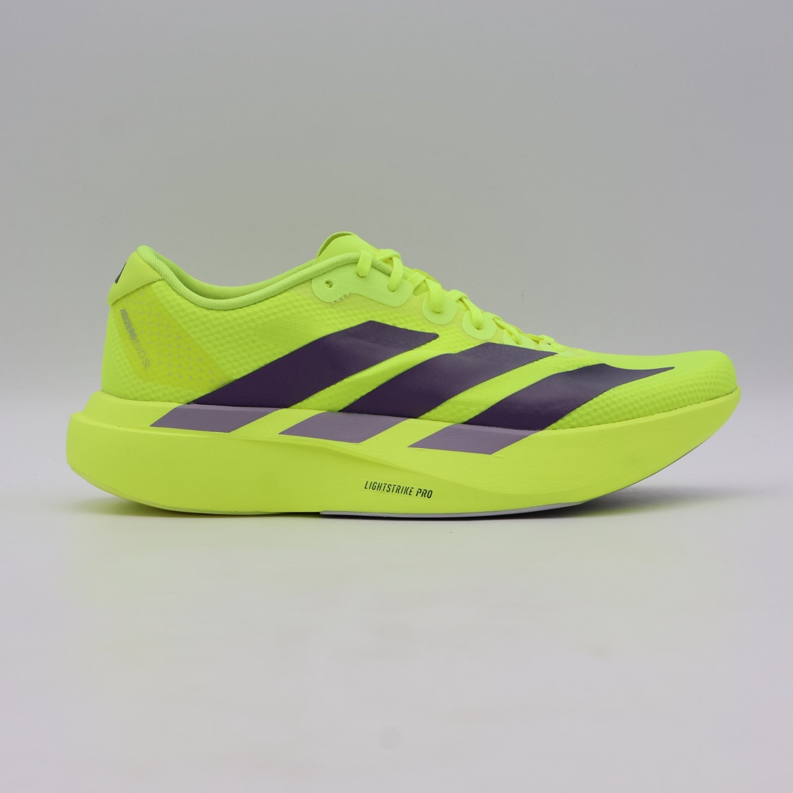 JR2024 adidas Adizero Evo SL Solar Yellow Aurora Plum Powder Plum (Men's)