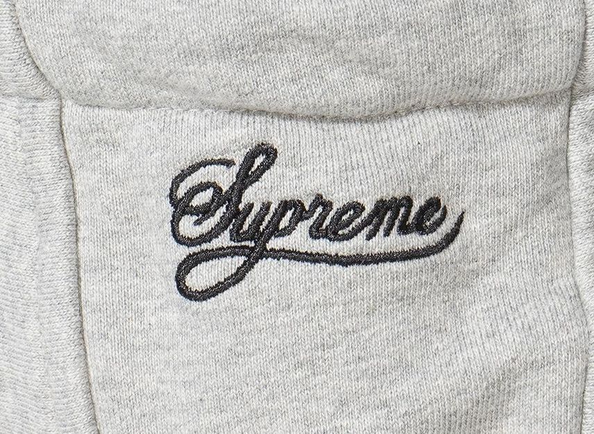 HF9633-063 Supreme Nike Zip Up Hooded Sweatshirt Heather Grey