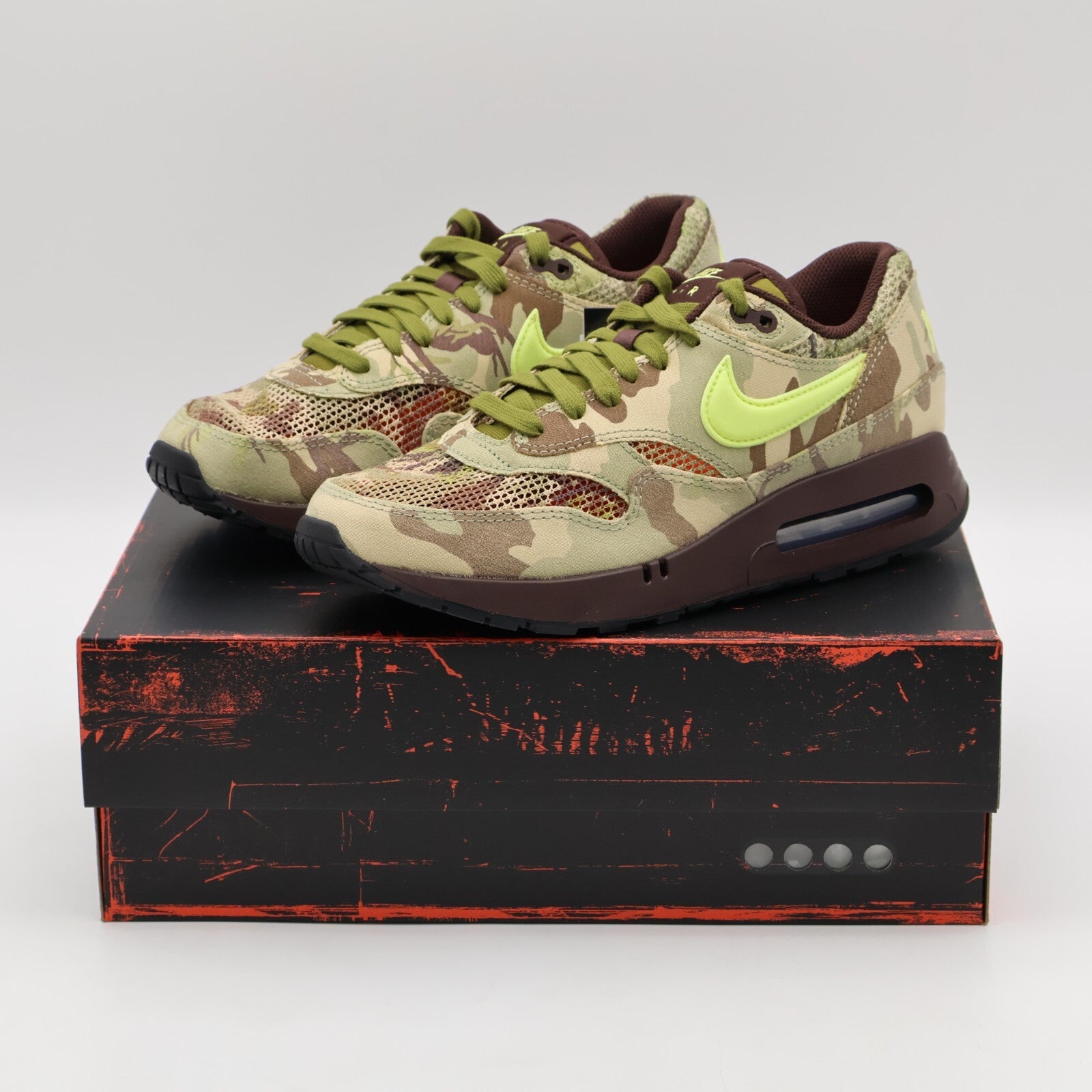 FN8358-200 Nike Air Max 1 â86 Camo and Light Lemon Twist (Men's)