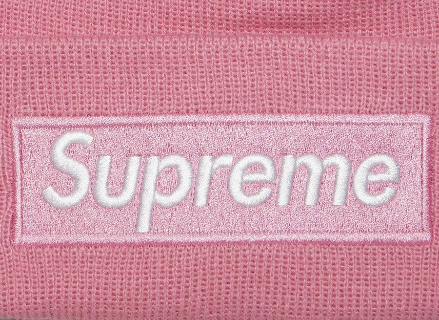 Supreme New Era Box Logo Beanie Pink
