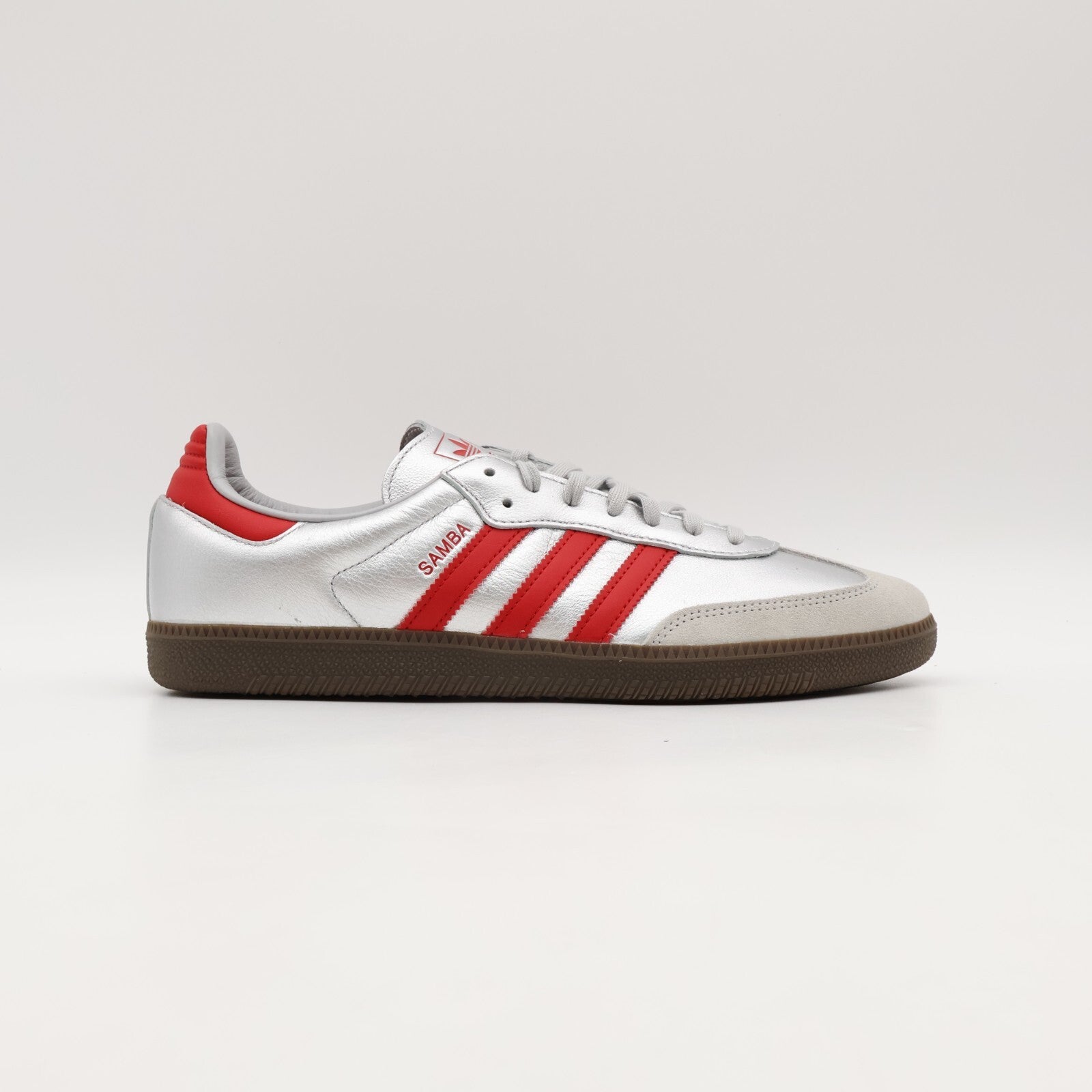 JQ4123 adidas Originals Samba Shibuya Matte Silver Better Scarlet Gum (Men's)