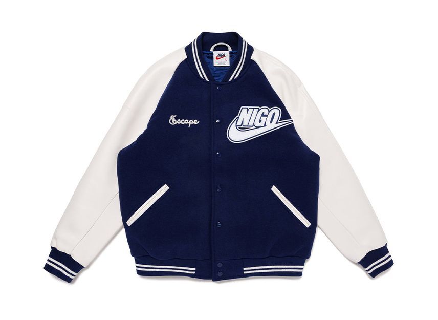XX28JK004/FV5670-492 NIGO Nike NRG Varsity Jacket  Navyï¼NIGOï¼