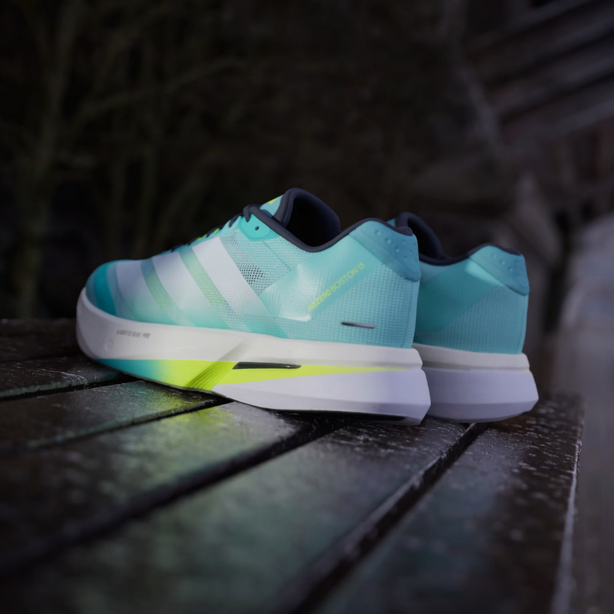 JS4945 adidas Adizero Boston 13 Blue/Cloud White/Lucid Lemon (Men's)