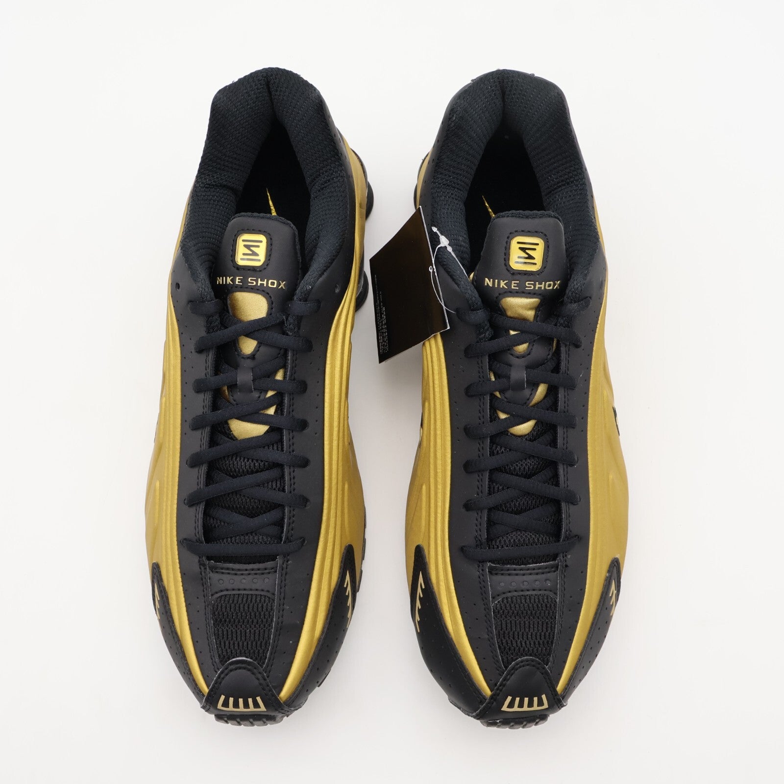 AR3565-005 Nike Shox R4 Black Metallic Gold Silver (Women's)