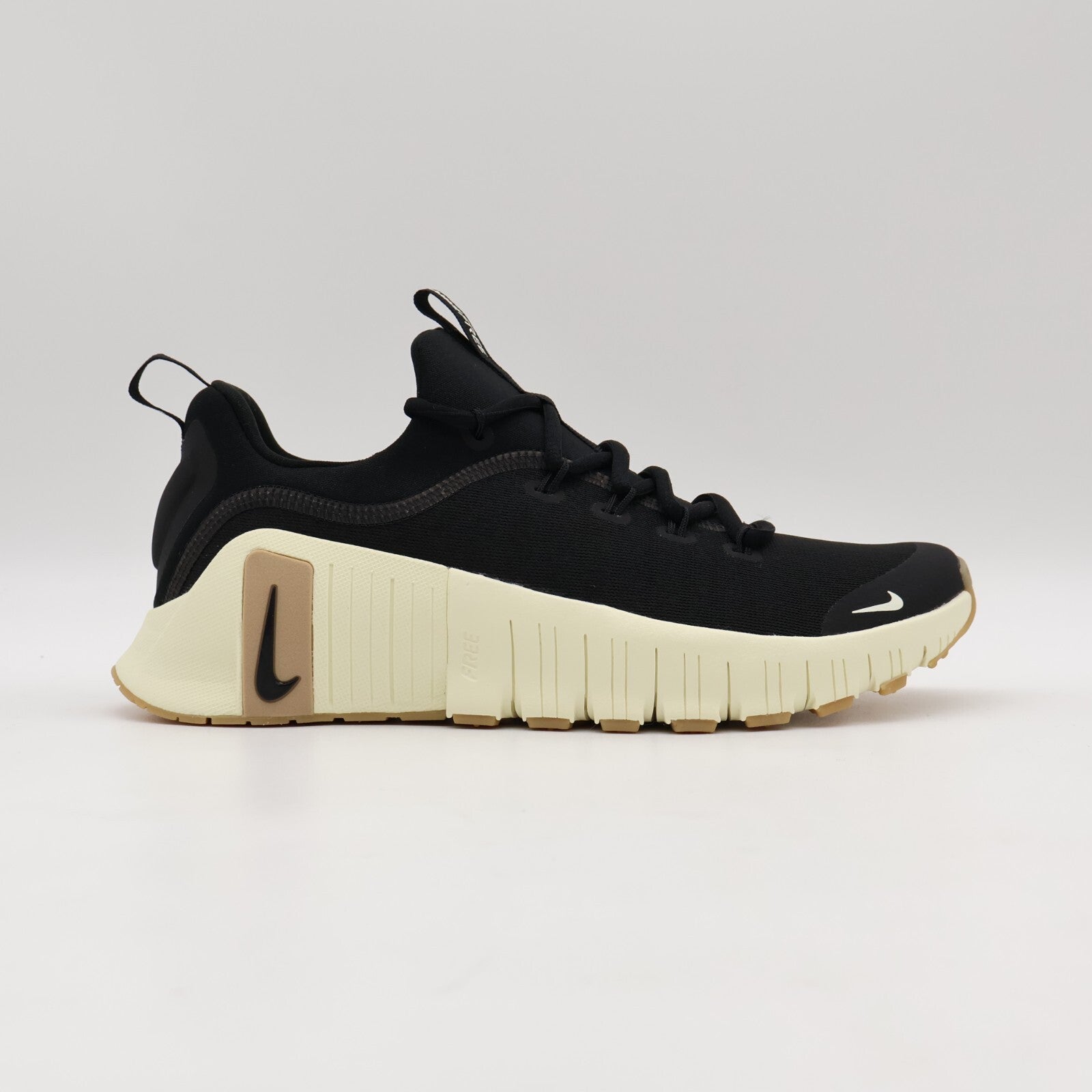 FJ7127-010 Nike Free Metcon 6 Black Gum Light Brown Coconut Milk (Men's)