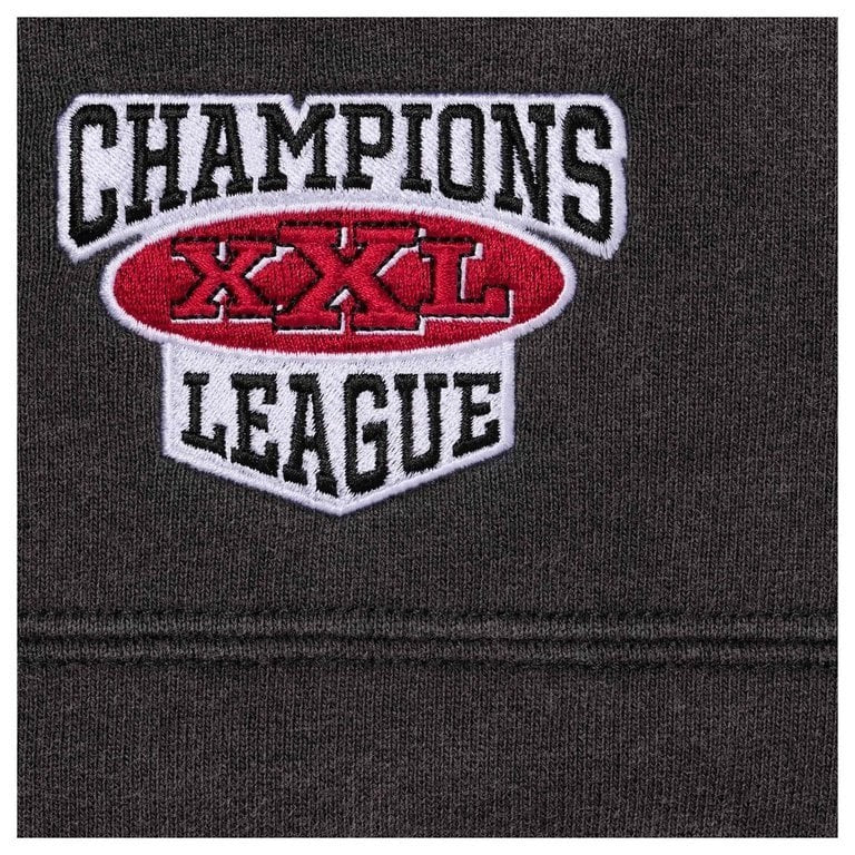 Supreme Football Jersey Hooded Sweatshirt Black