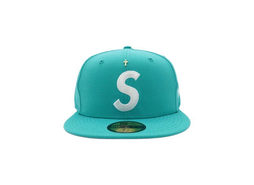 Supreme Gold Cross S Logo New Era Teal