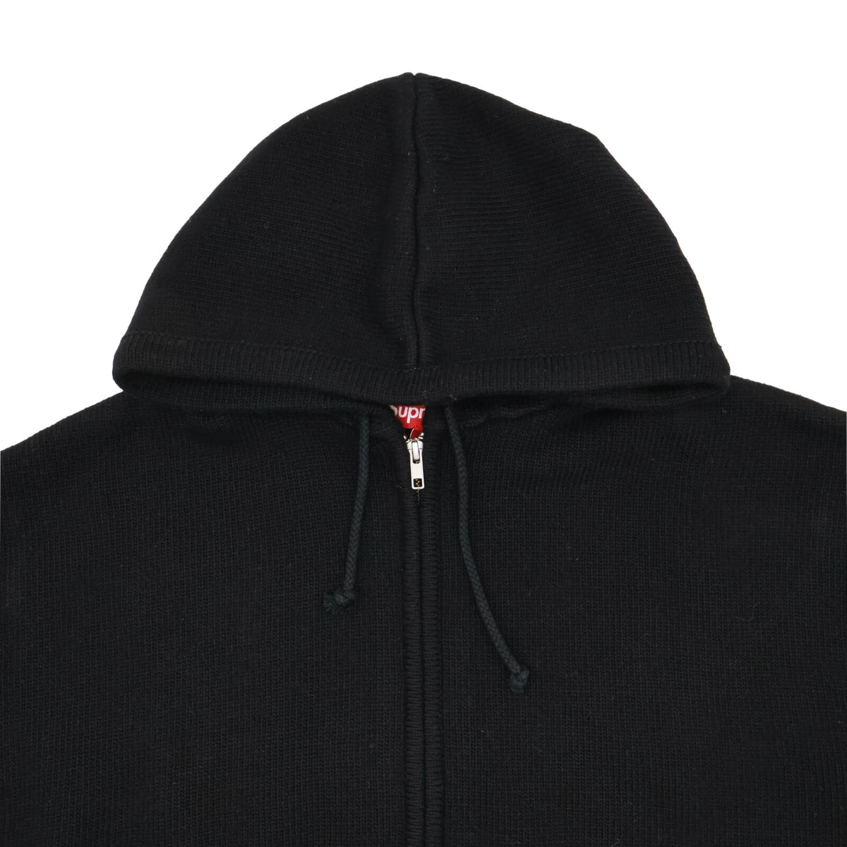 Supreme Last Supper Embroidered Zip Up Hooded Sweater Black