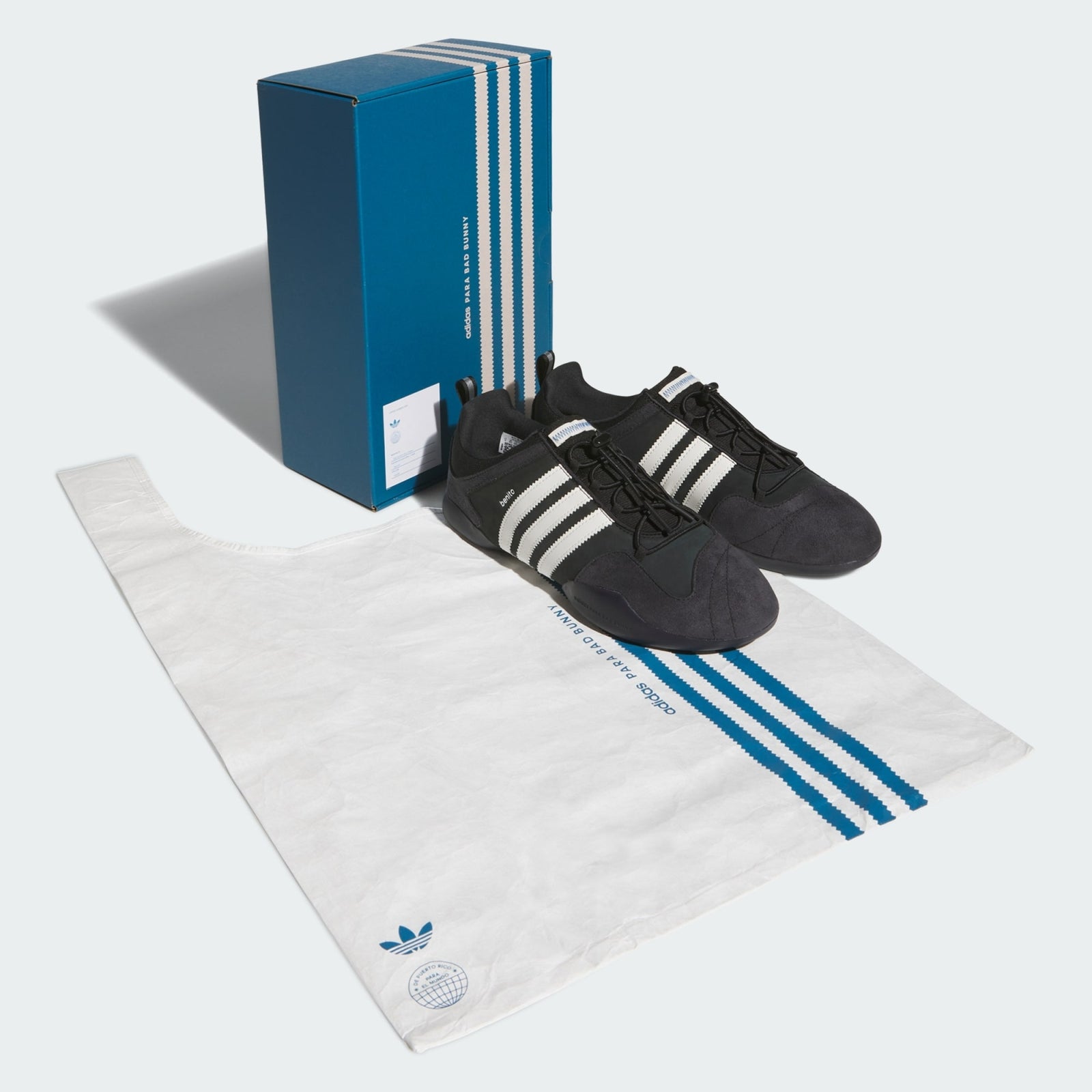 JQ9231 Bad Bunny Ã adidas Ballerina Core Black Chalk White Carbon (Men's)