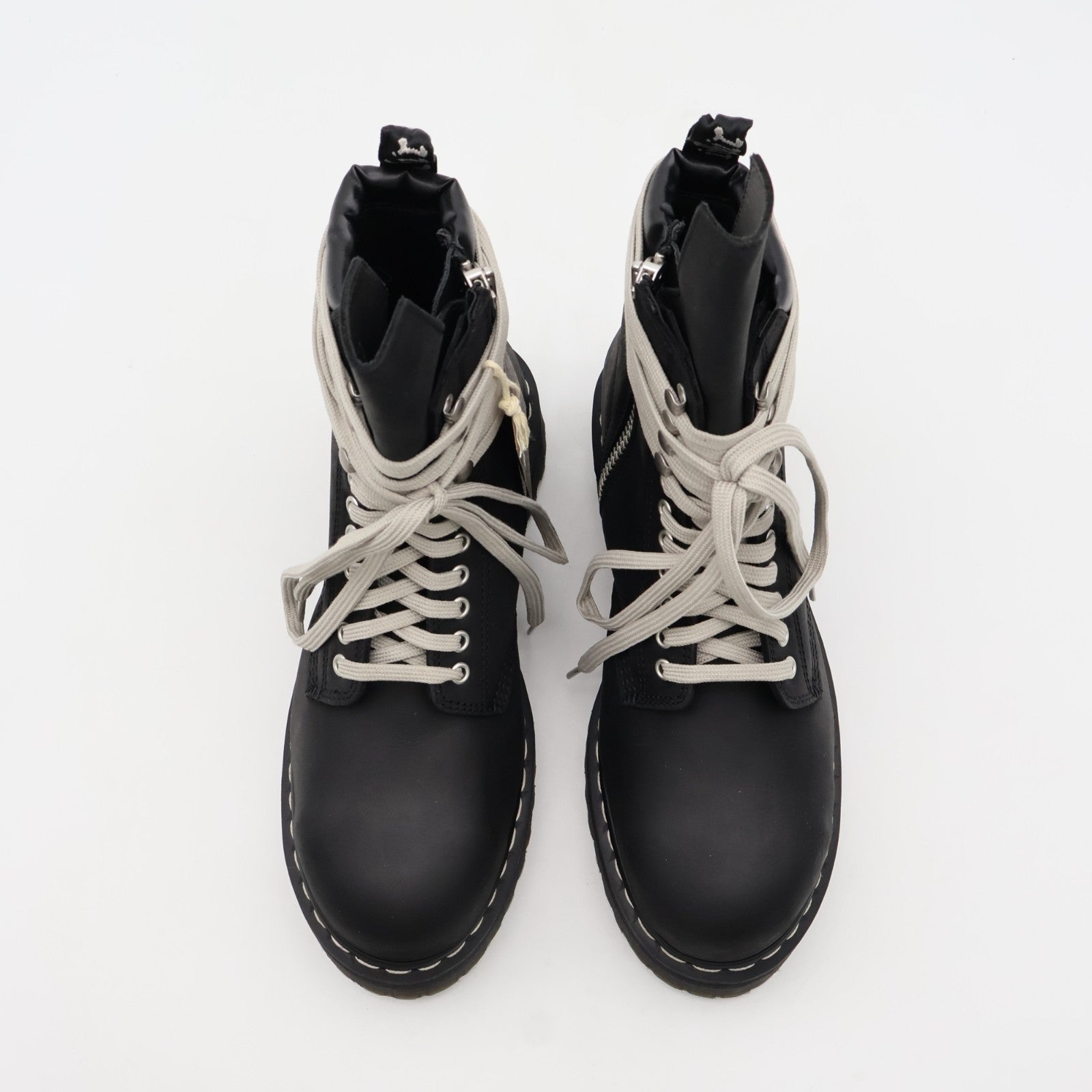 DM02E68139001 Rick Owens Dr.Martens Quad Sole Steel Toe Boot Black (Men's)