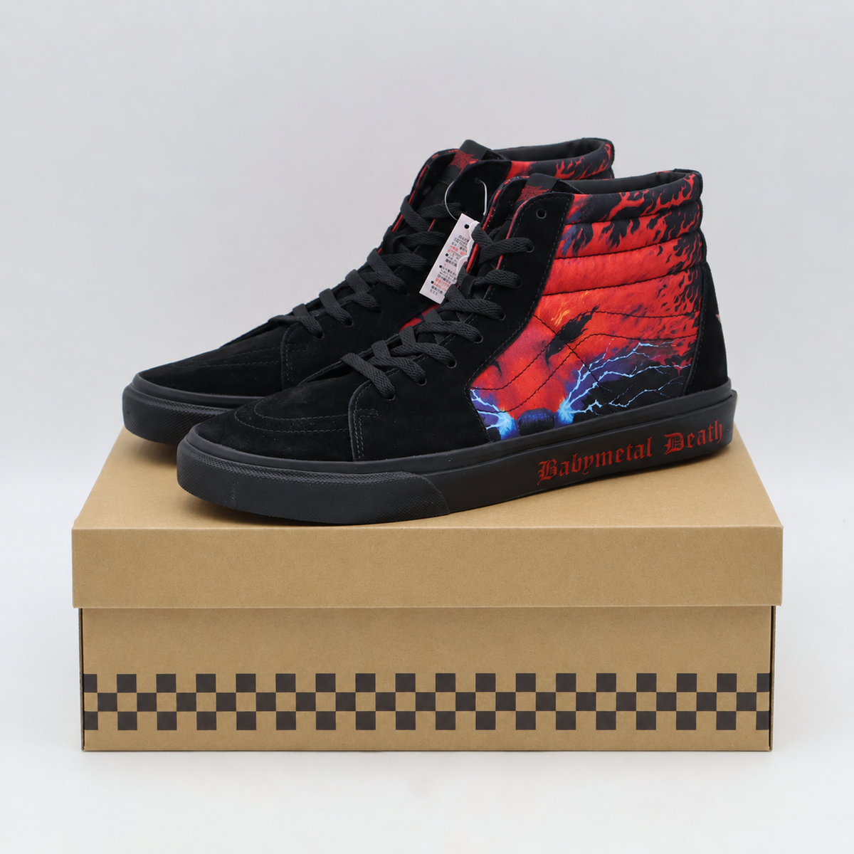 703001-0001 BABYMETAL Vans Sk8-Hi Black Red (V38CF BABYMETAL) (Men's)