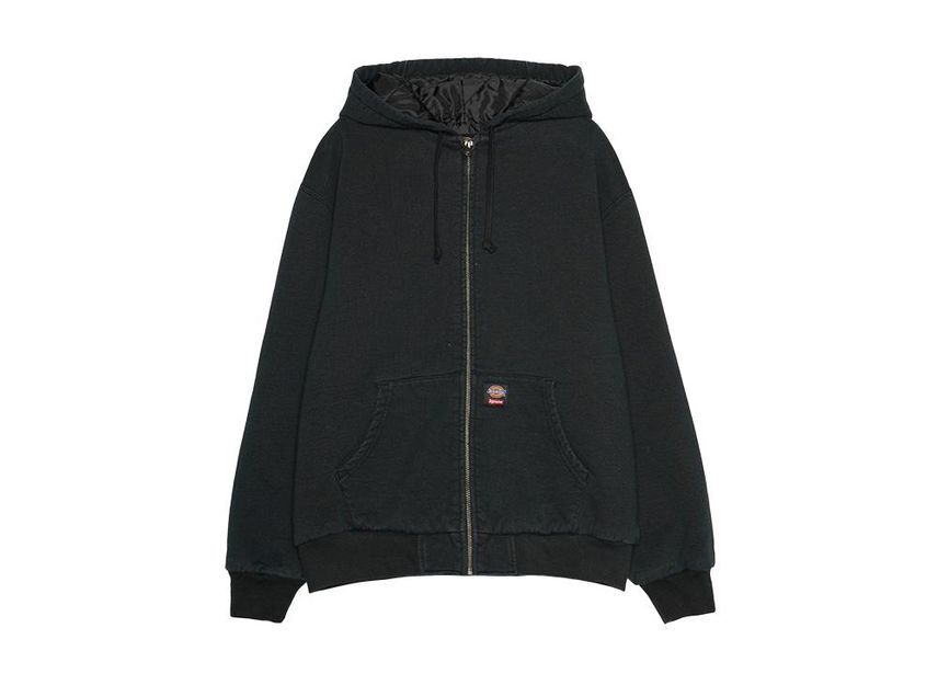 Supreme x Dickies Quilted Lined Zip Up Hooded Sweatshirt Black