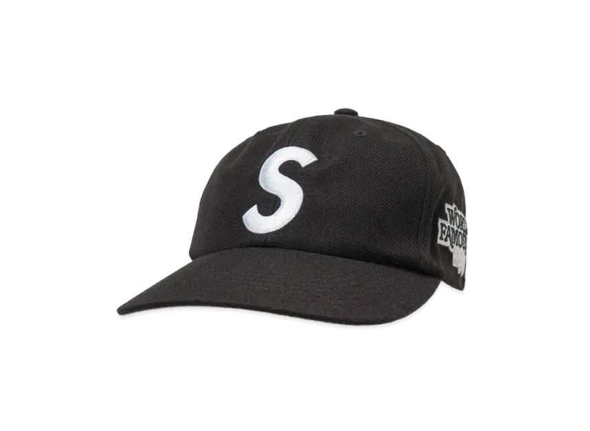 Supreme World Famous S Logo 6-Panel (26SS) "Black"