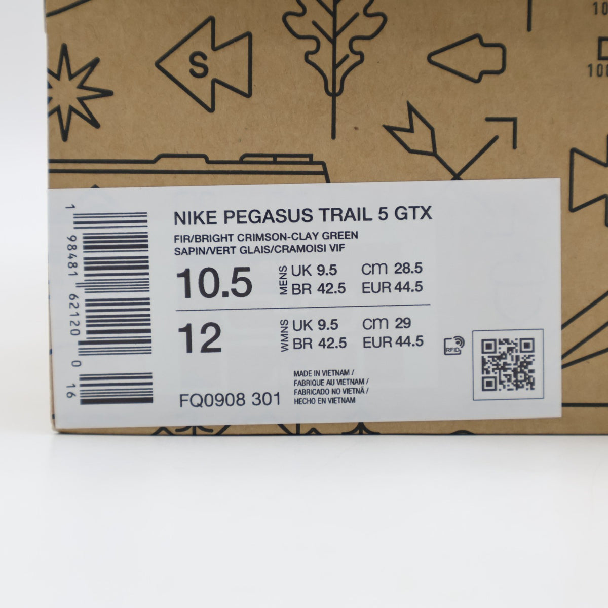 FQ0908-301 Nike Pegasus Trail 5 GORE-TEX Fir Clay Green Desert Ochre (Men's)
