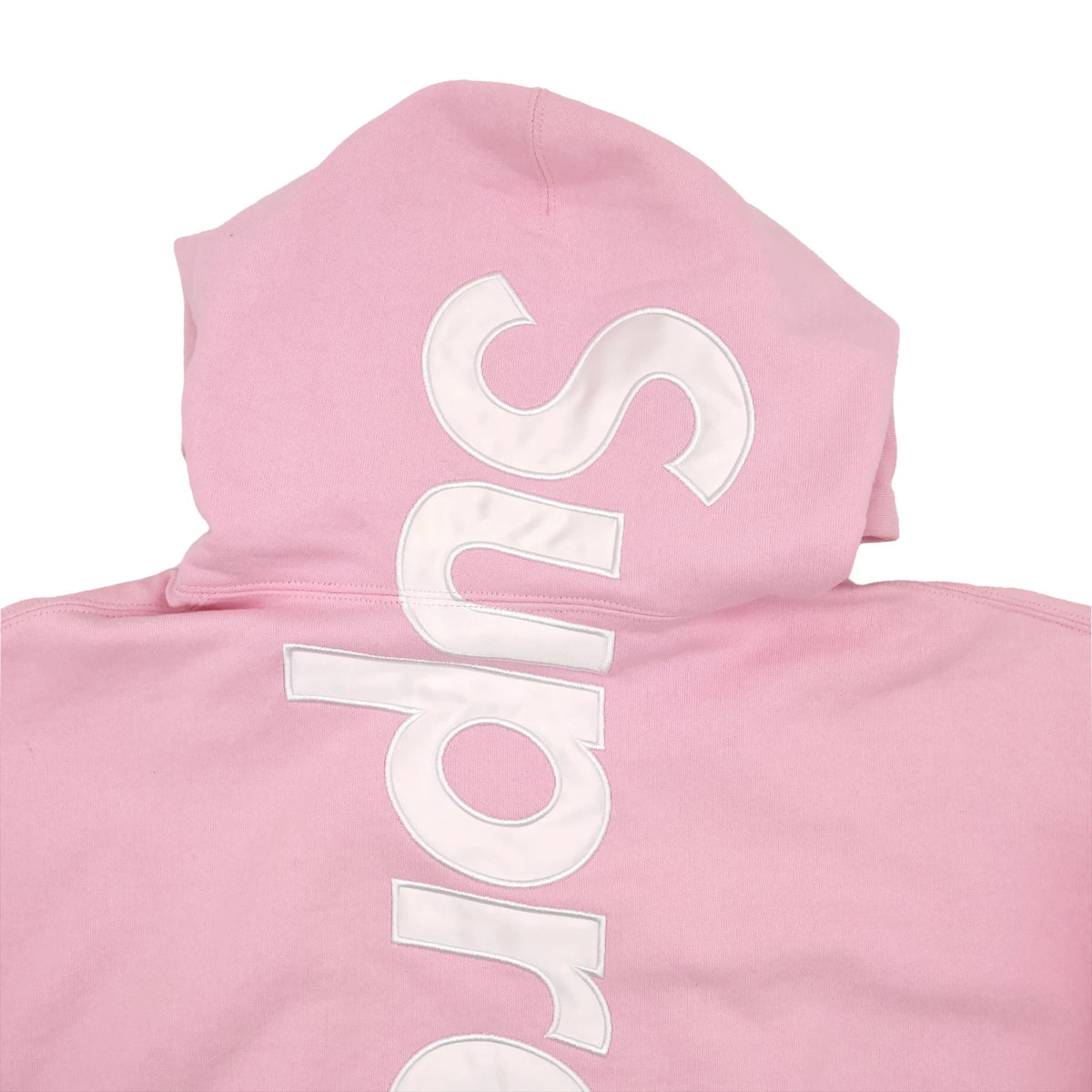Supreme Satin Applique Hooded Sweatshirt Light Pink