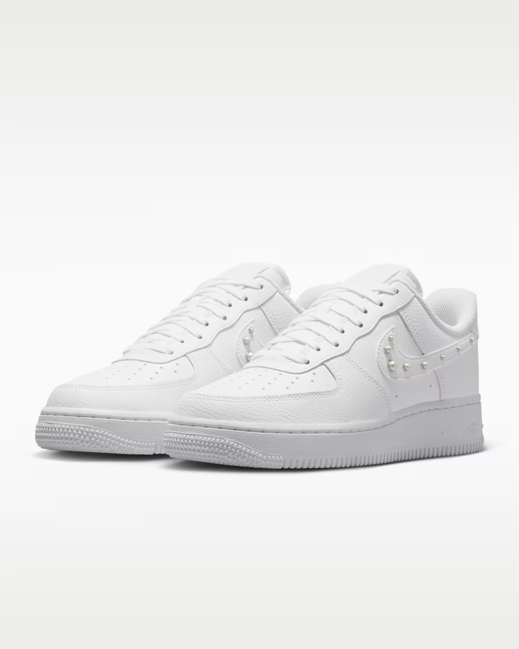 IU7557-100 Nike Women's Air Force 1 Low Pearl Swoosh (Women's)