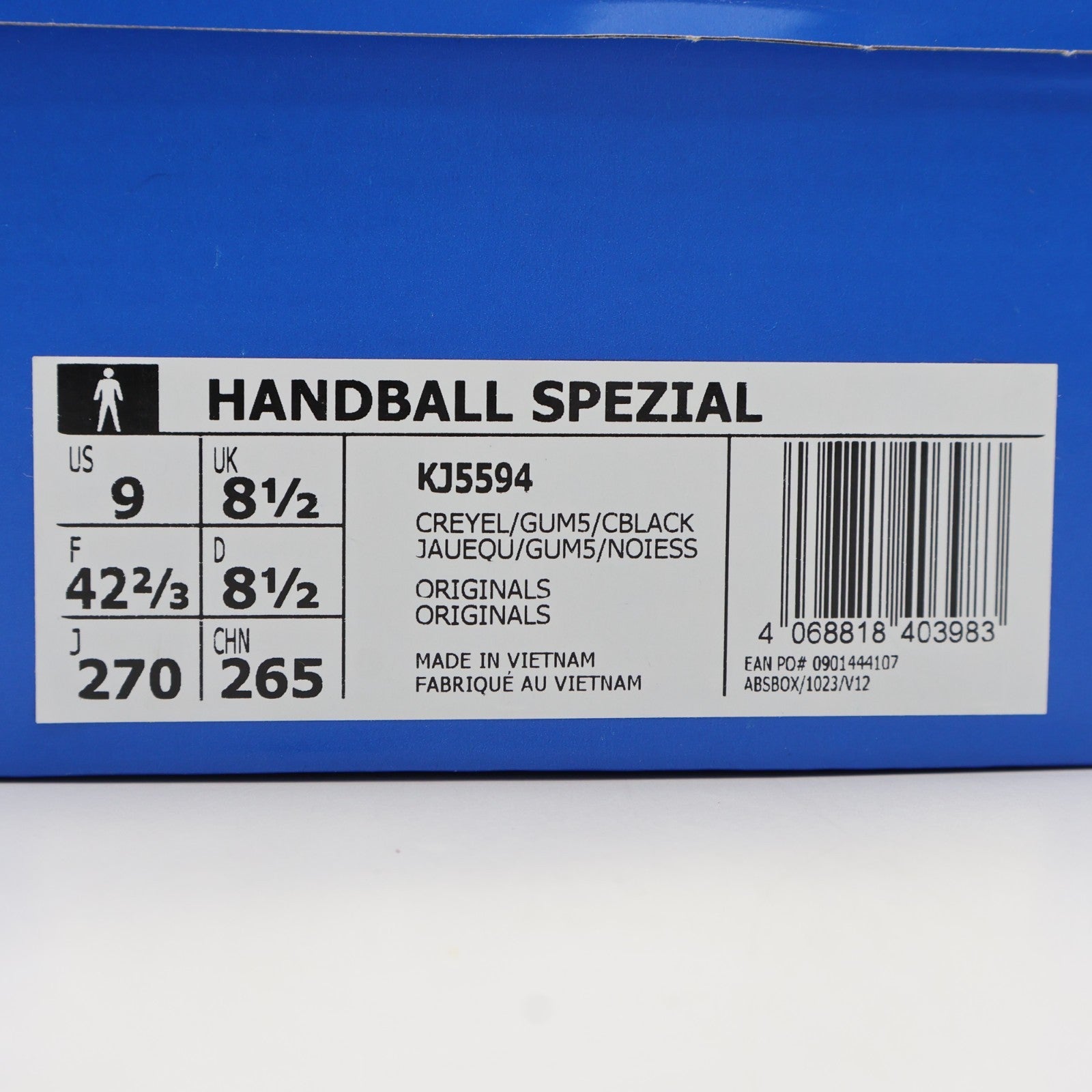 KJ5594 adidas Originals Handball Spezial Crew Yellow Gum Core Black (Men's)
