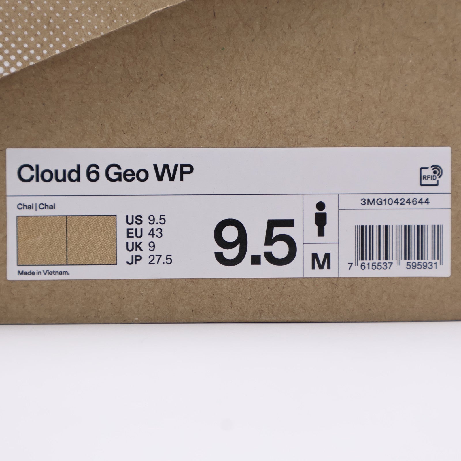 3MG10424644 On Cloud 6 Geo Waterproof Chai (Men's)