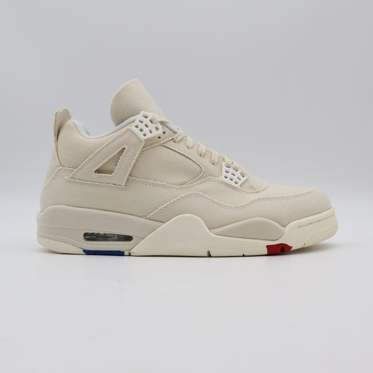 DQ4909-100 Nike Air Jordan 4 Sail Blank Canvas Cement Grey Fire Red (Women's)