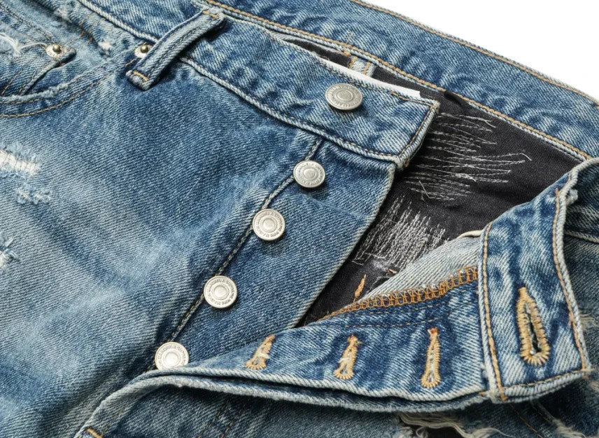 Supreme x MM6 Maison Margiela Distressed Loose Fit Selvedge Jean "Indigo"