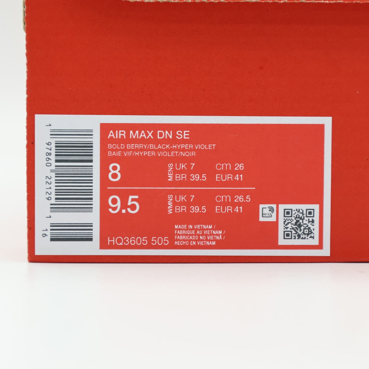 HQ3605-505 Nike Air Max DN SE Bold Berry Hyper Violet White Black (Men's)