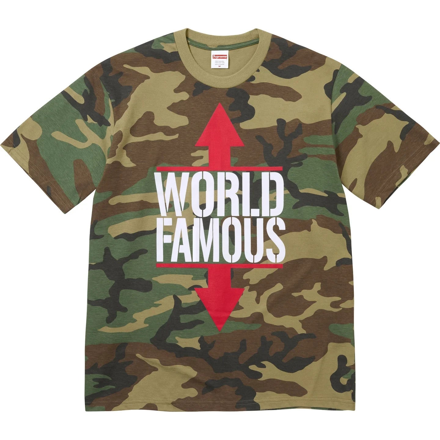 Supreme World Famous Tee Woodland Camo