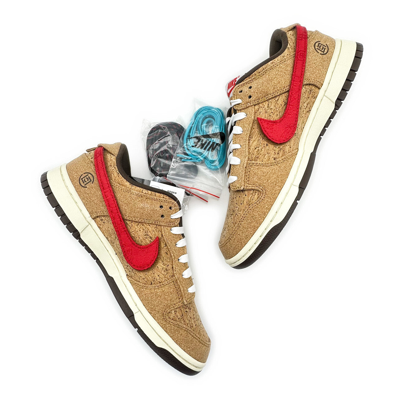 FN0317-121 CLOT Ã Nike Dunk Low SP Cork Natural Flax Coconut Milk Baroque Brown