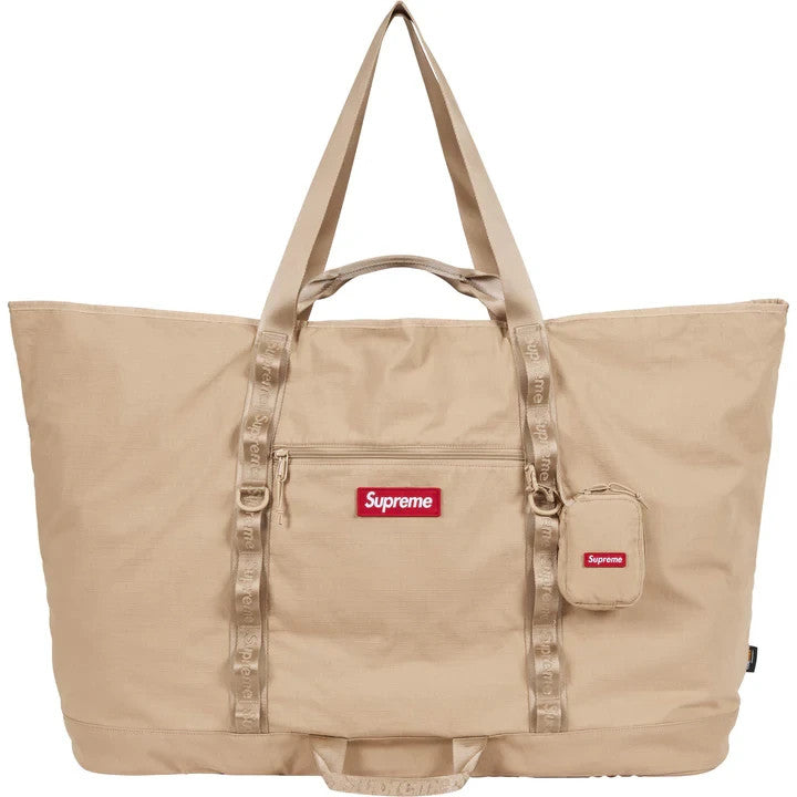 Supreme X-Large Tote Bag + Utility Pouch (26SS) Tan