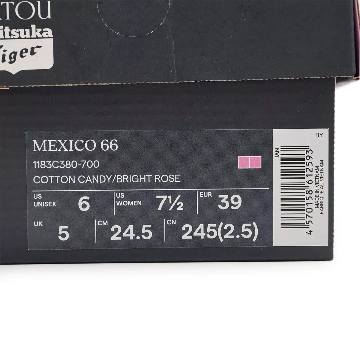 1183C380-700 PATOU Onitsuka Tiger Mexico 66 Cotton Candy Bright Rose (Men's)
