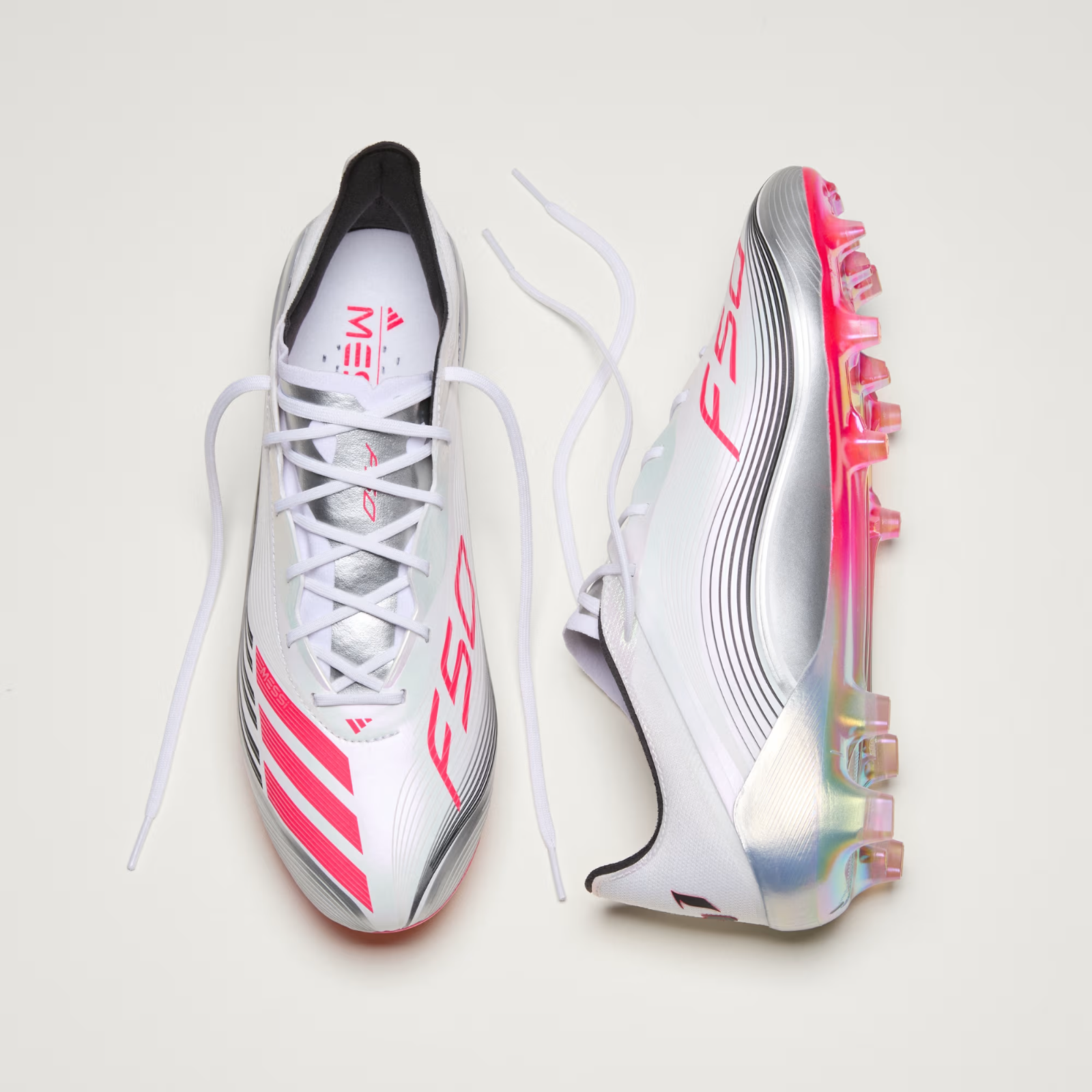 JP5593 adidas F50 Messi Elite FG Footwear White Lucid Red Silver (Men's)