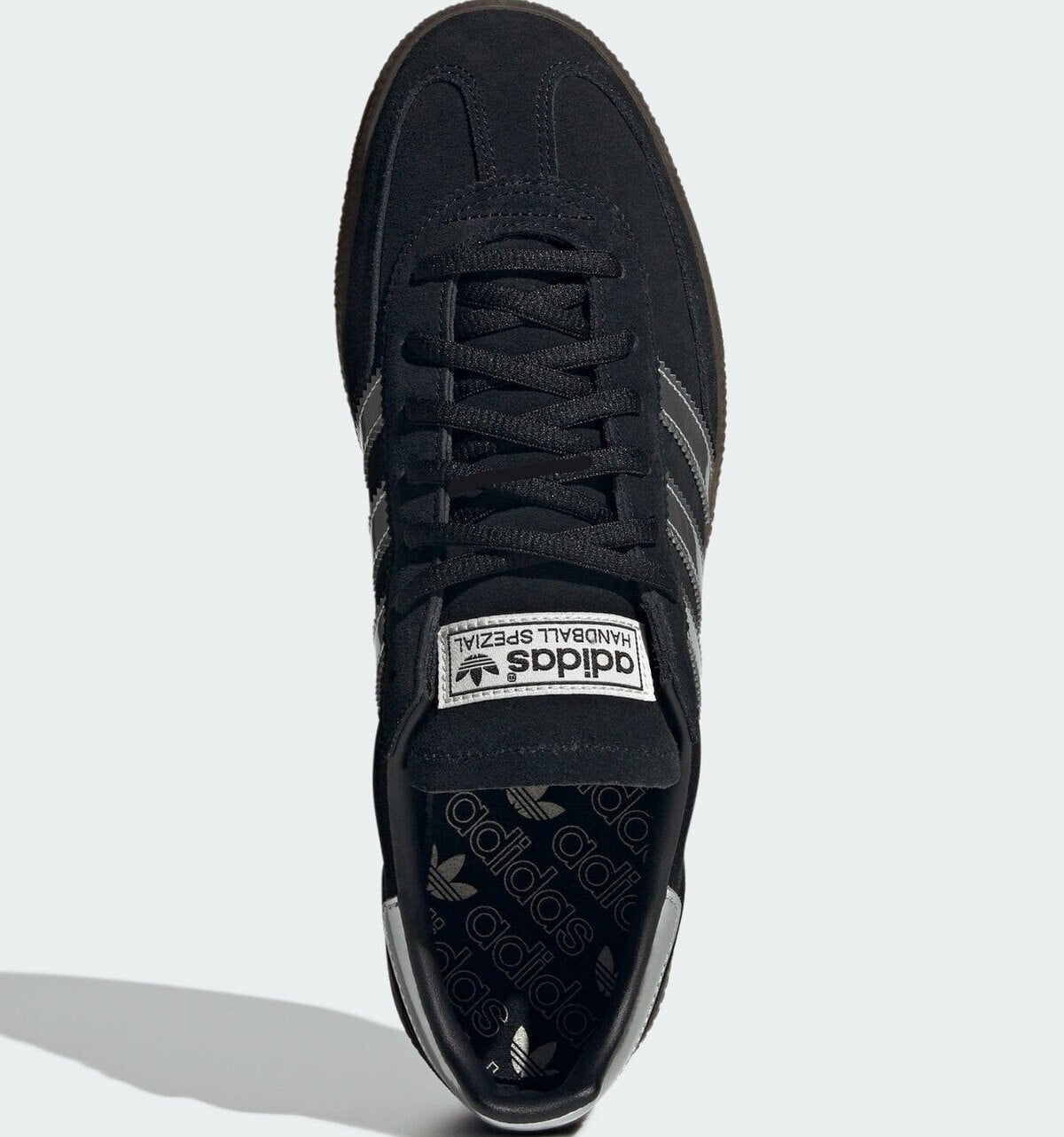 JP5356 adidas Originals Handball Spezial Core Black Silver Metallic Gum5 (Men's)