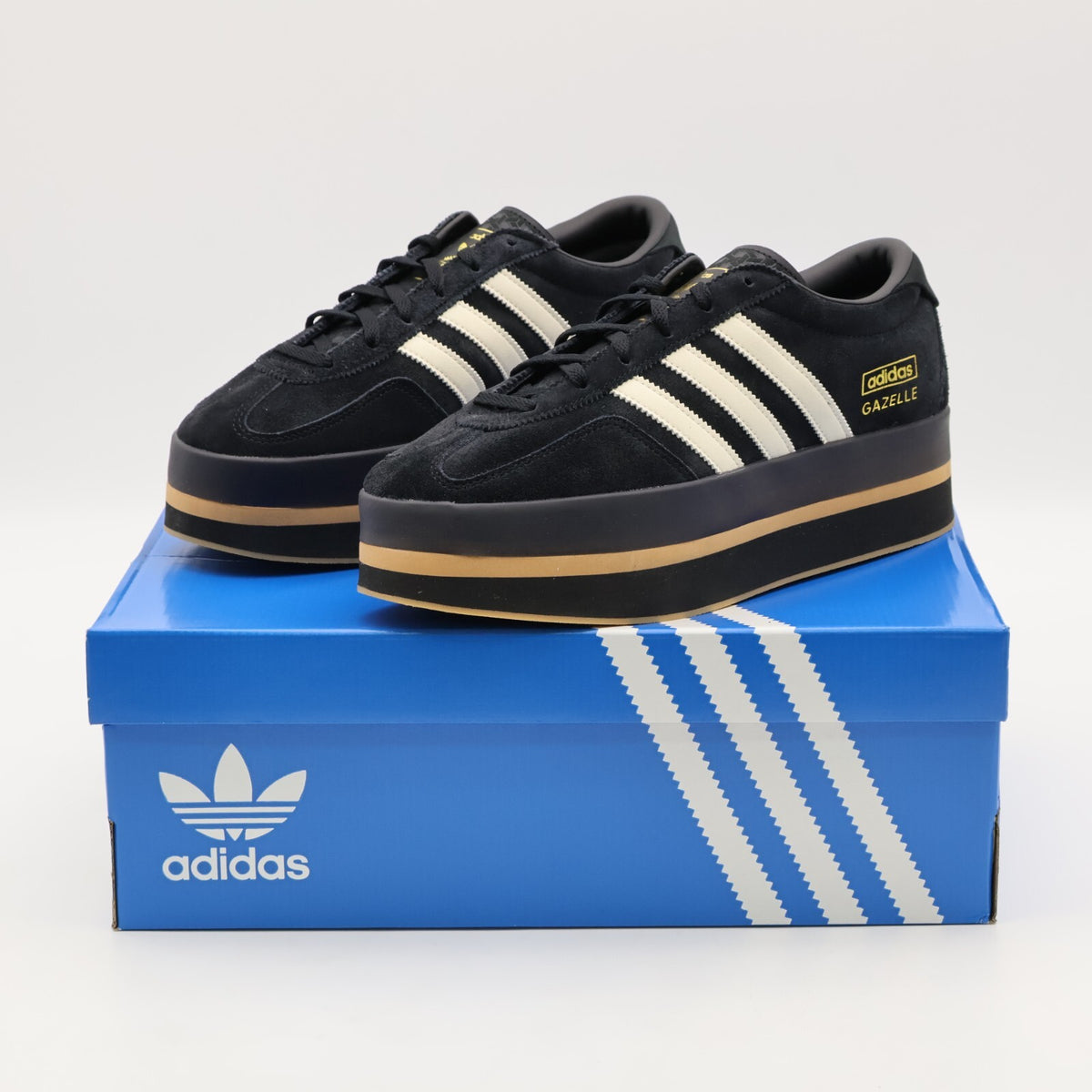 JS0239 adidas Originals Gazelle Stack Core Black Cream White Gum (Women's)