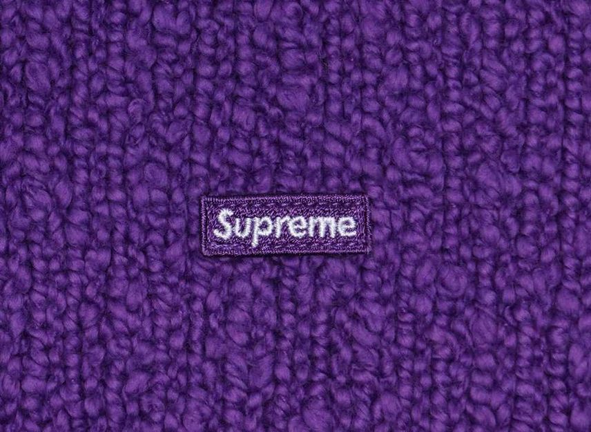 Supreme Boucle Small Box Sweater Purple