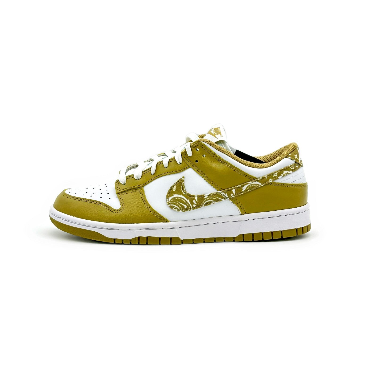 DH4401-104 Nike Dunk Low ESS Barley Paisley White Khaki Brown Beige (Women's)