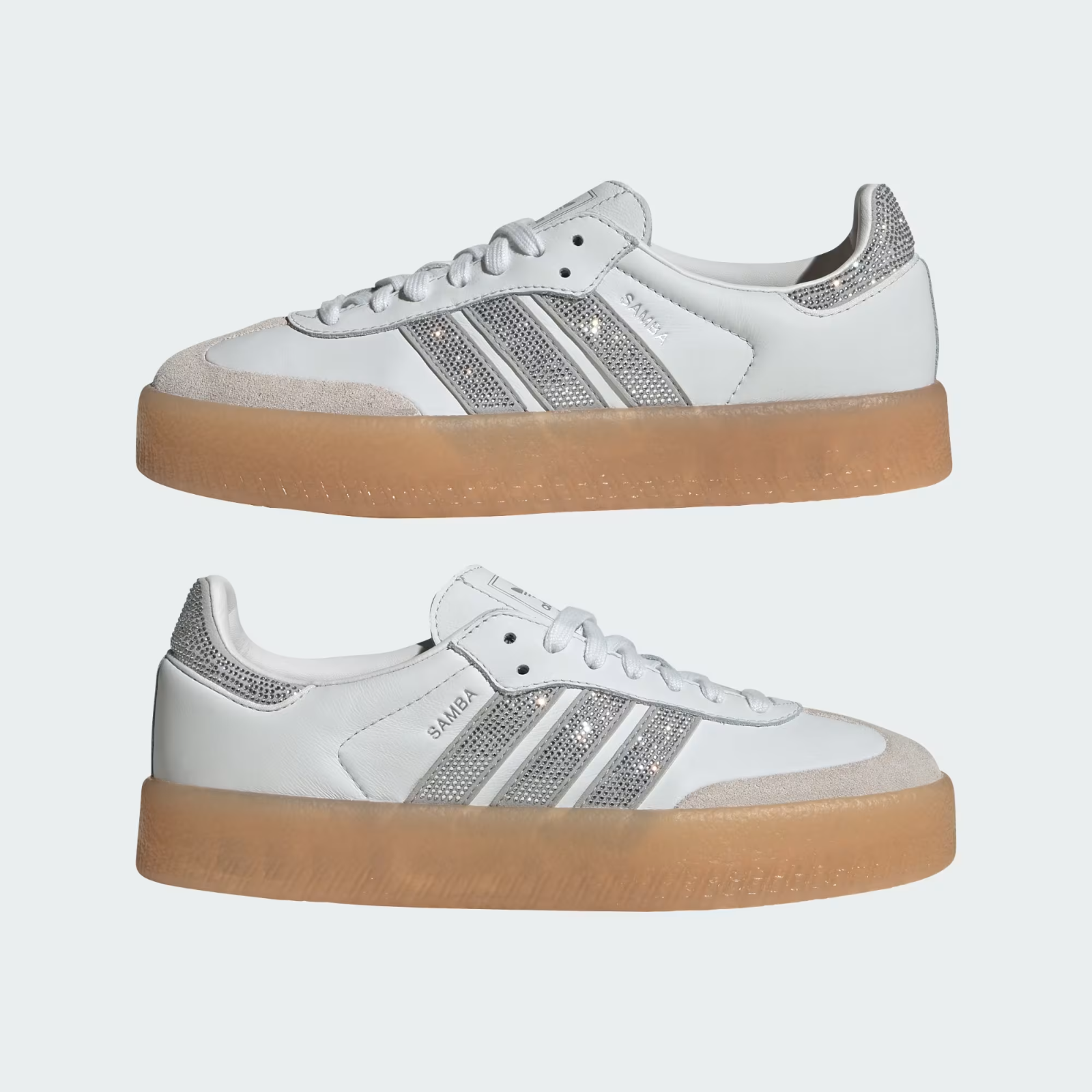 IH4046 adidas Originals Sambae Crystal White Silver Metallic Gum (Women's)