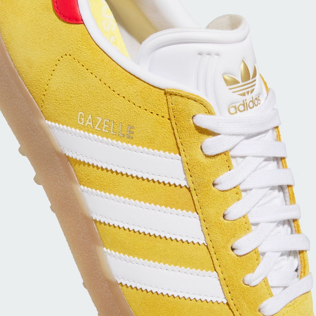 JS1896 adidas Gazelle Spikeless Golf Bold Gold/Cloud White/Better Scarlet (Men's