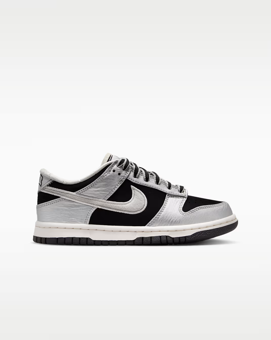 IV5971-001 Nike GS Dunk Low LV8 "Metallic Silver/Black"
