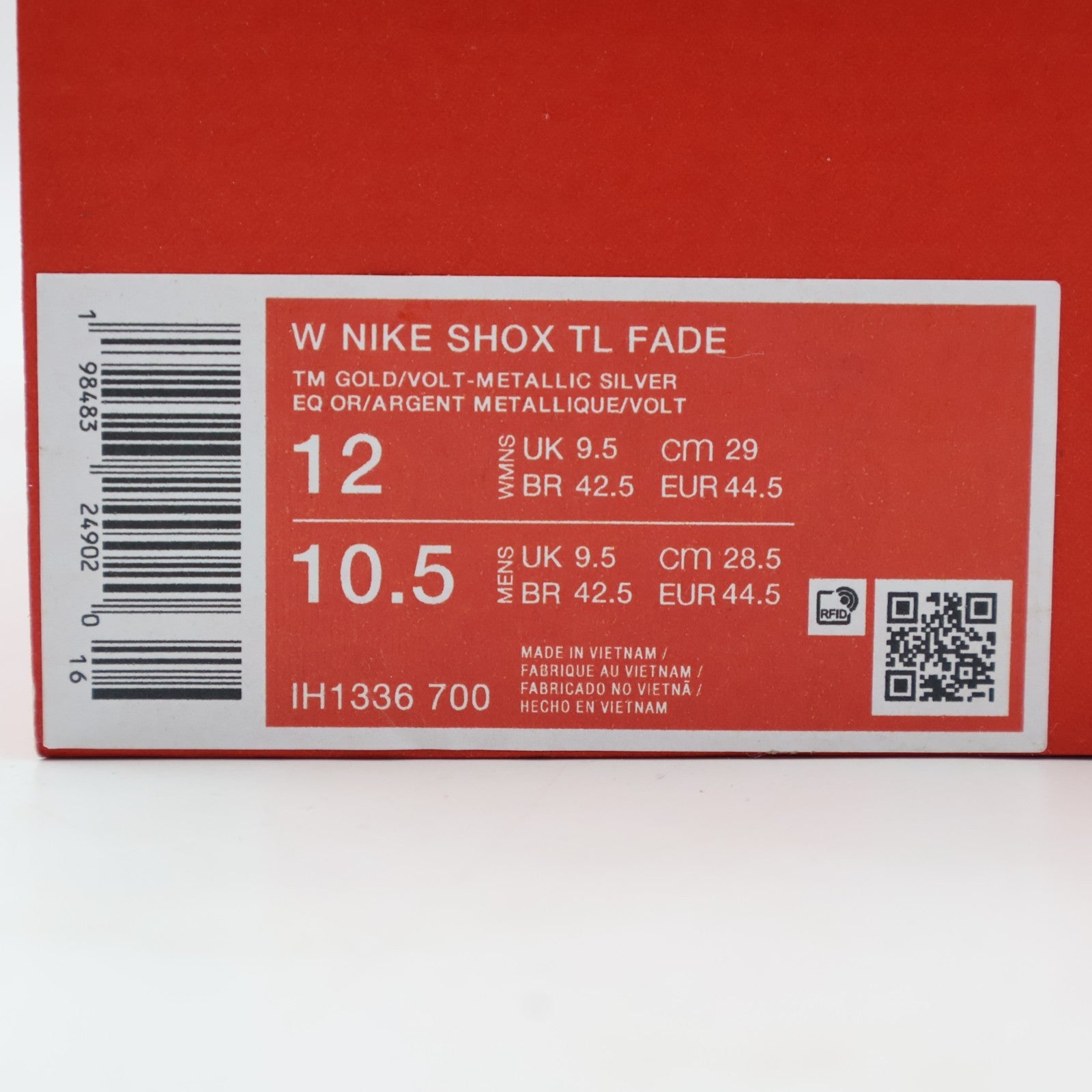 IH1336-700 Nike Shox TL Yellow Fade (Women's)