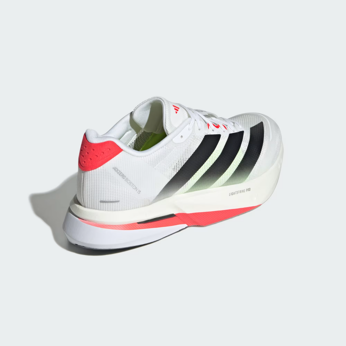 JS4932 adidas Adizero Boston 13 Cloud White Core Black Lucid Red (Men's)